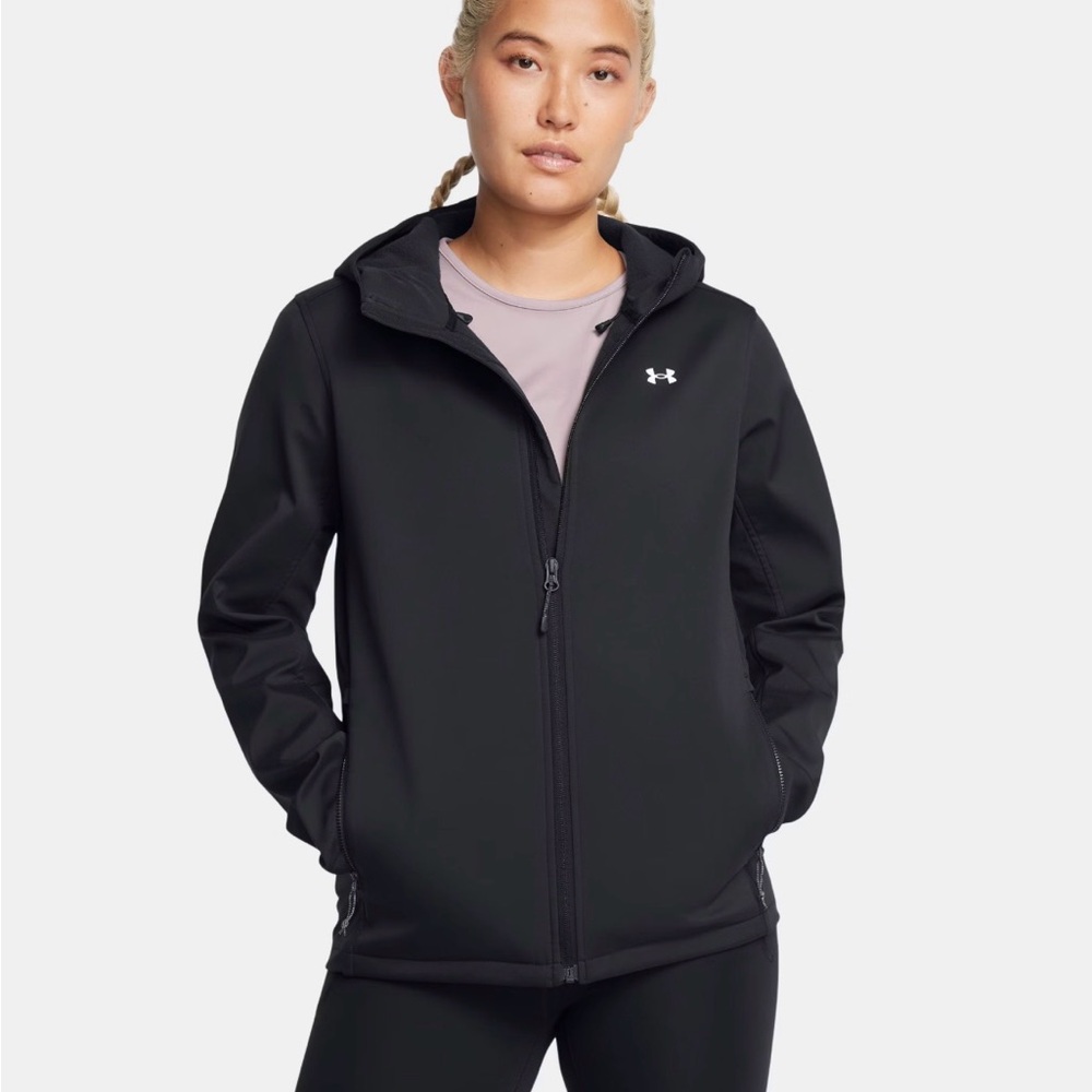 Under Armour Black Full-Zip Jacket With Hood & Pockets